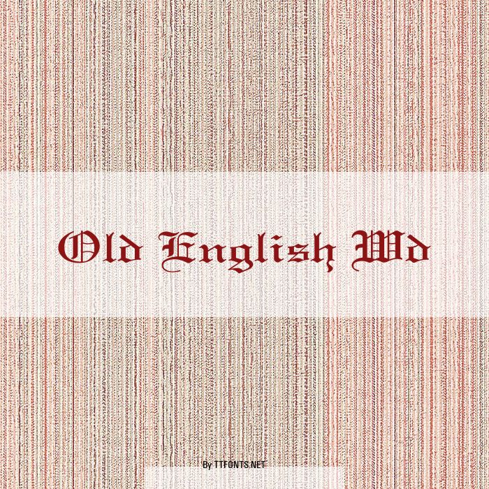 Old English Wd example